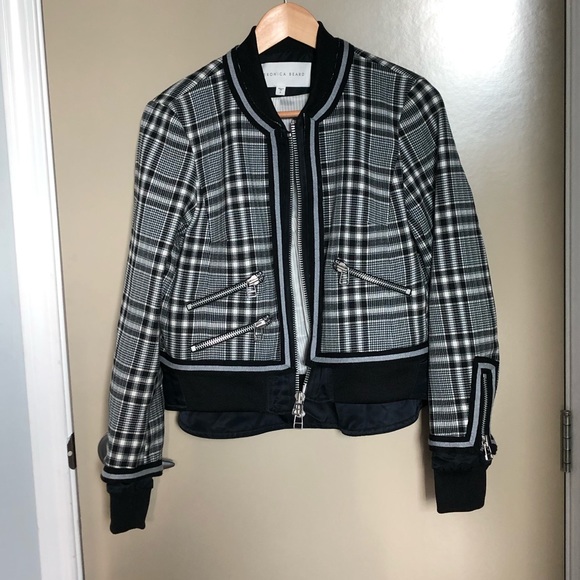 VERONICA BEARD plaid bomber jacket, SZ 6 - Picture 1 of 7